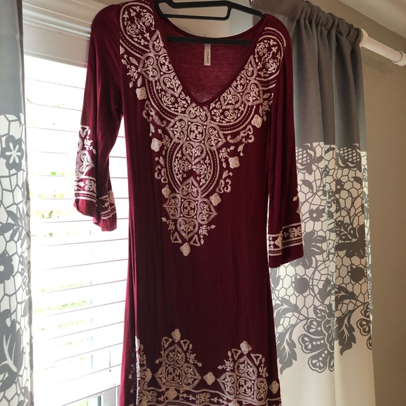 Burgundy Dress from Pink Lily Boutique - Picture 2 of 4